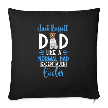 Jack Russell Terrier - Sofa pillowcase 17,3'' x 17,3'' (45 x 45 cm) - black - Front