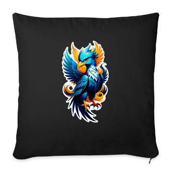 Phönix - Phönix - Feuervogel - Sofakissenbezug 45 x 45 cm - Schwarz - Vorne