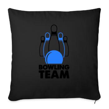 bowling team - Sofakissenbezug 45 x 45 cm - Schwarz - Vorne