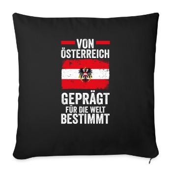 Austrians Austria - Sofa pillowcase 17,3'' x 17,3'' (45 x 45 cm) - black - Front