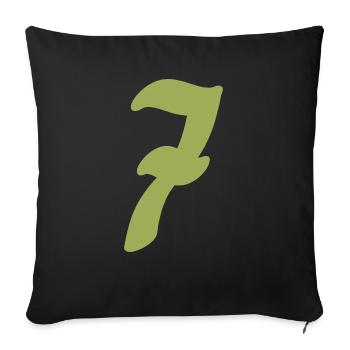 7 - Housse de coussin décorative 45 x 45 cm - noir - Devant