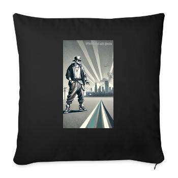 Hiphoper 127 0 0 1 is my hood - Sofa pillowcase 17,3'' x 17,3'' (45 x 45 cm) - black - Front