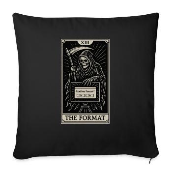 Datafararding Tarot : Mort du format - Housse de coussin décorative 45 x 45 cm - noir - Devant