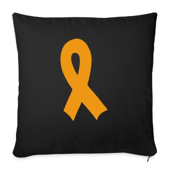 Bandeau de sensibilisation pour enfants - Housse de coussin décorative 45 x 45 cm - noir - Devant