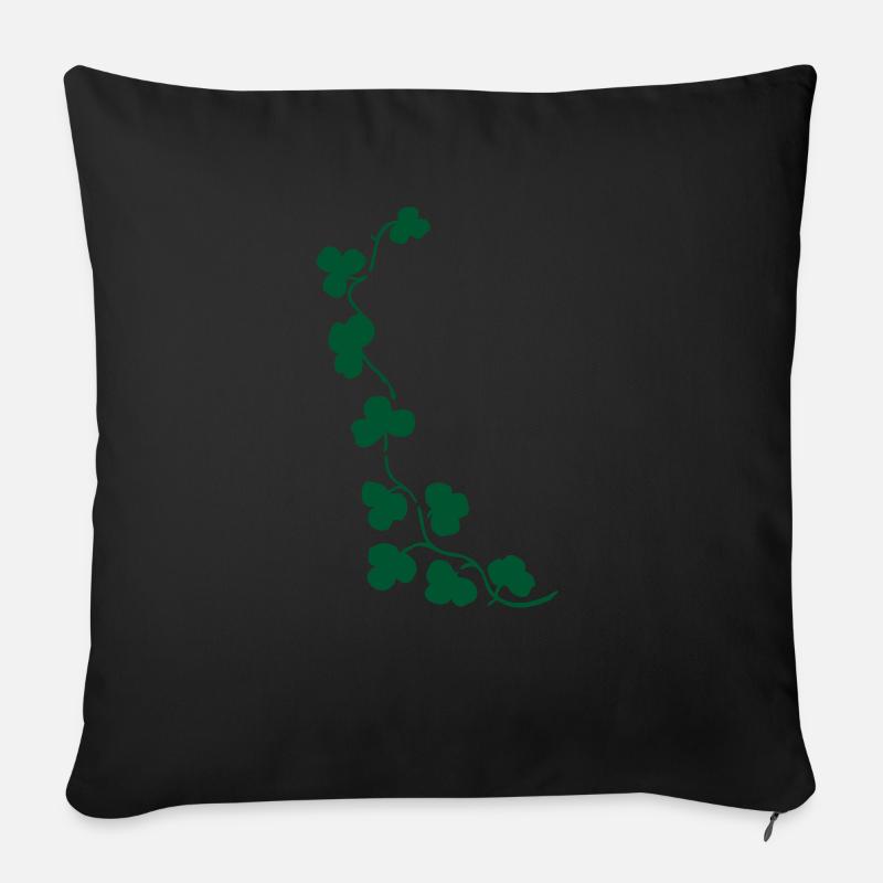 Trèfle Grimpante - Housse de coussin décorative 45 x 45 cm - noir