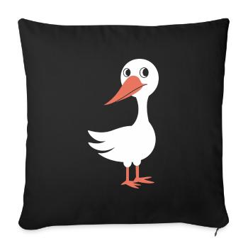 stork - Sofa pillowcase 17,3'' x 17,3'' (45 x 45 cm) - black - Front