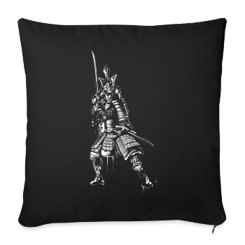 samouraï - Housse de coussin décorative 45 x 45 cm - noir - Devant