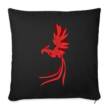 Phönix - Sofakissenbezug 45 x 45 cm - Schwarz - Vorne