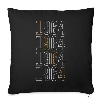 1964 Birthday Design - 60 Years - Sofa pillowcase 17,3'' x 17,3'' (45 x 45 cm) - black - Front