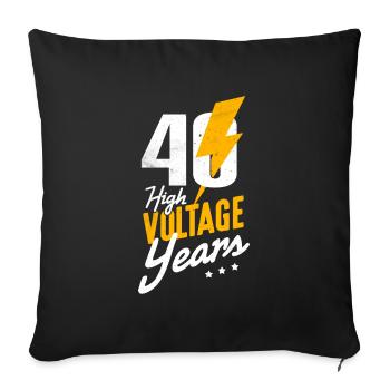 40e anniversaire - Housse de coussin décorative 45 x 45 cm - noir - Devant