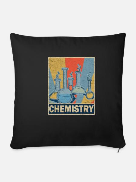 Chemie - Sofakissenbezug 45 x 45 cm - Schwarz