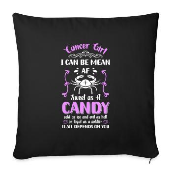 Signe du zodiaque Astrologie Constellation Étoiles - Housse de coussin décorative 45 x 45 cm - noir - Devant
