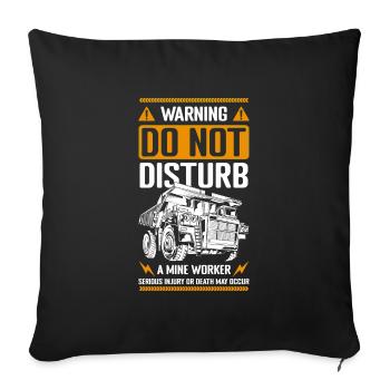 Profession charbonnière - Housse de coussin décorative 45 x 45 cm - noir - Devant