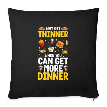 All you can eat Hotel Grill delicacies - Sofa pillowcase 17,3'' x 17,3'' (45 x 45 cm) - black - Front