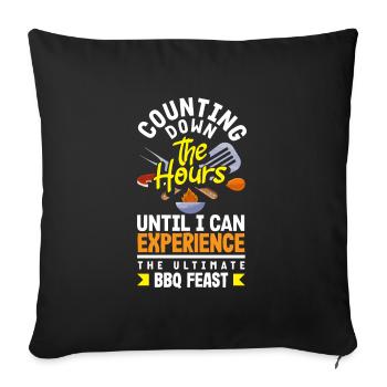 I can experience the BBQ feast - Sofa pillowcase 17,3'' x 17,3'' (45 x 45 cm) - black - Front