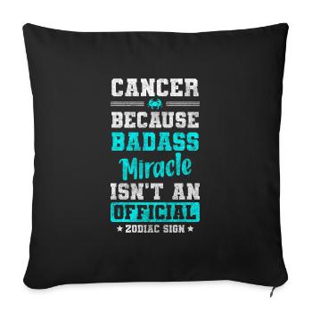 Cancer Zodiac Planet Element - Sofa pillowcase 17,3'' x 17,3'' (45 x 45 cm) - black - Front