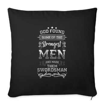 Sword Fighting Axe Samurai - Sofa pillowcase 17,3'' x 17,3'' (45 x 45 cm) - black - Front