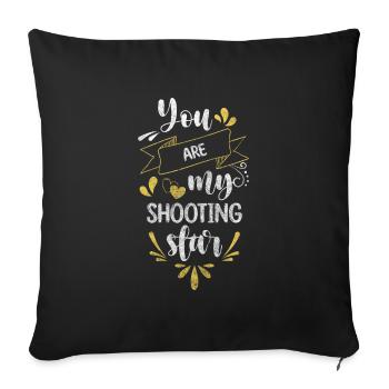 Symbole de rêve de rêve Starry Sky Wish - Housse de coussin décorative 45 x 45 cm - noir - Devant