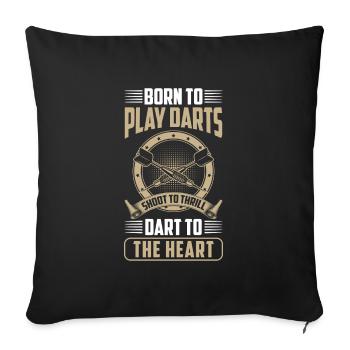 Dart Dartboard Bullseye Darter - Sofa pillowcase 17,3'' x 17,3'' (45 x 45 cm) - black - Front