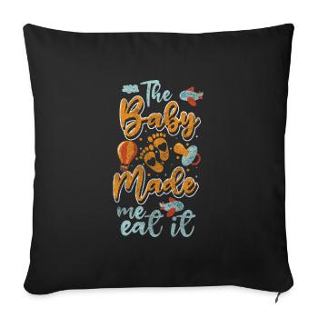 Pregnancy Big Love Belly - Sofa pillowcase 17,3'' x 17,3'' (45 x 45 cm) - black - Front