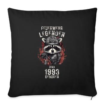 Feuerwehr Legenden sind 1993 geboren - Sofakissenbezug 45 x 45 cm - Schwarz - Vorne