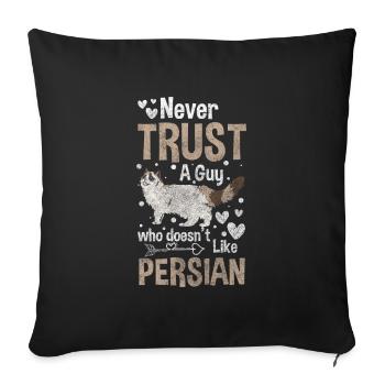 Cat Cat Mom Cat Hair Domestic Cat - Sofa pillowcase 17,3'' x 17,3'' (45 x 45 cm) - black - Front