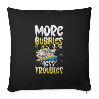 Bubble Tea Tee Eistee Liebhaber - Sofakissenbezug 45 x 45 cm - Schwarz - Vorne
