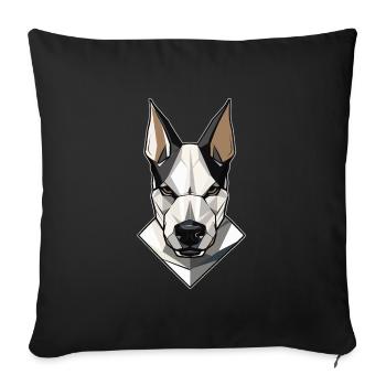 Bull terrier - Housse de coussin décorative 45 x 45 cm - noir - Devant