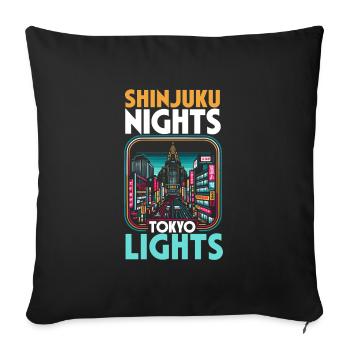 Shinjuku Japan Travel Japanese I Love Japan - Sofa pillowcase 17,3'' x 17,3'' (45 x 45 cm) - black - Front