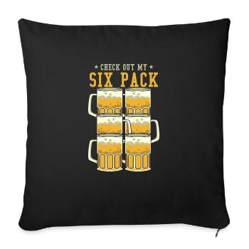 Beer Glasses Six Pack - Sofakissenbezug 45 x 45 cm - Schwarz - Vorne