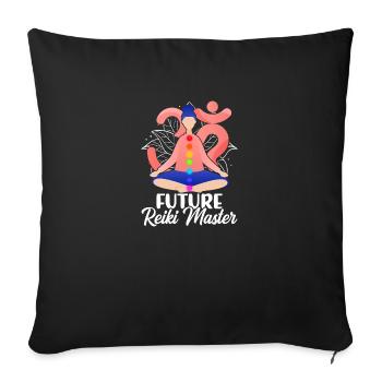 Future Reiki Master - Sofakissenbezug 45 x 45 cm - Schwarz - Vorne