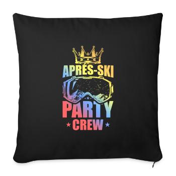 Après Ski Party Crew Saying Colorful - Sofa pillowcase 17,3'' x 17,3'' (45 x 45 cm) - black - Front