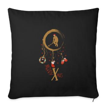 Hockeyspieler Weihnachten Weihnachtstraumfänger - Sofakissenbezug 45 x 45 cm - Schwarz - Vorne