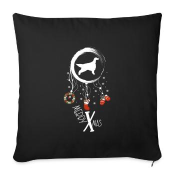 Irish Setter Weihnachten Weihnachtstraumfänger - Sofakissenbezug 45 x 45 cm - Schwarz - Vorne