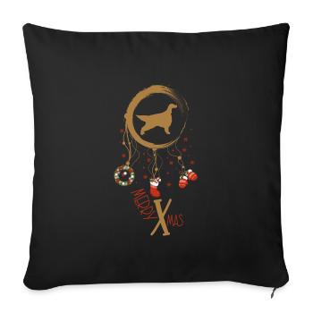Irish Setter Weihnachten Weihnachtstraumfänger - Sofakissenbezug 45 x 45 cm - Schwarz - Vorne