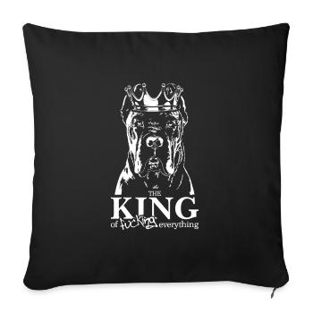 CANE CORSO King Dog Dog Dog Wilsigns - Housse de coussin décorative 45 x 45 cm - noir - Devant