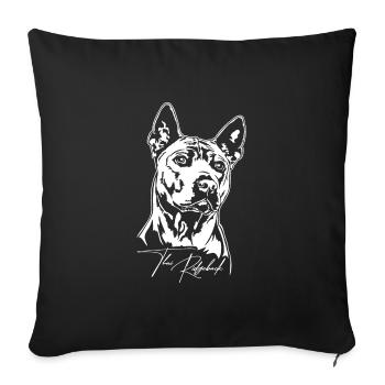 Thai Ridgeback Portrait Chien Chiens Wilsigns - Housse de coussin décorative 45 x 45 cm - noir - Devant