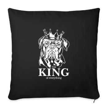 Bordeauxdogge King of everything Hunde Wilsigns - Sofakissenbezug 45 x 45 cm - Schwarz - Vorne