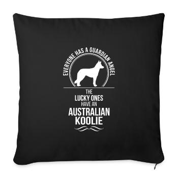 Australien Koolie ange gardien chiens Wilsigns - Housse de coussin décorative 45 x 45 cm - noir - Devant