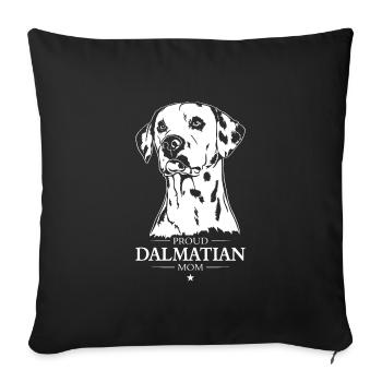 Dalmatian Mom Dog Dog Dalmatian Wilsigns - Sofa pillowcase 17,3'' x 17,3'' (45 x 45 cm) - black - Front