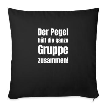 Group excursion - Sofa pillowcase 17,3'' x 17,3'' (45 x 45 cm) - black - Front