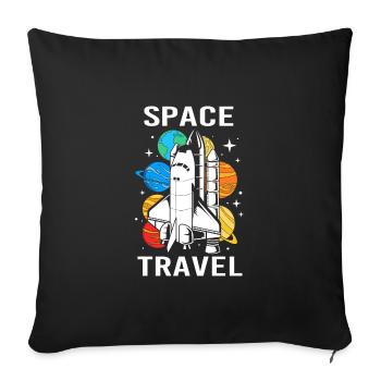 Solar System Universe - Sofa pillowcase 17,3'' x 17,3'' (45 x 45 cm) - black - Front