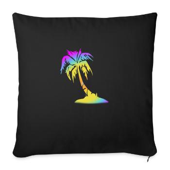 Palm Feeling - Sofakissenbezug 45 x 45 cm - Schwarz - Vorne