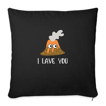 I lave you - Housse de coussin décorative 45 x 45 cm - noir - Devant