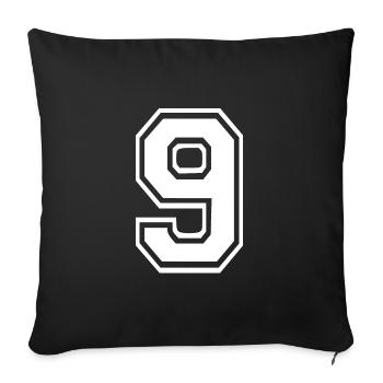 9 - Sofakissenbezug 45 x 45 cm - Schwarz - Vorne