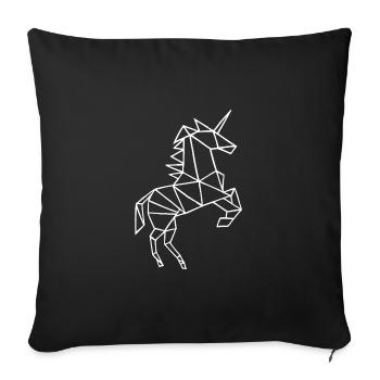 unicorn - Sofa pillowcase 17,3'' x 17,3'' (45 x 45 cm) - black - Front