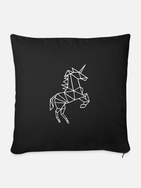 Einhorn - Sofakissenbezug 45 x 45 cm - Schwarz