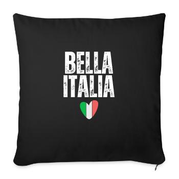 Bella Italia Italien Italy - Sofa pillowcase 17,3'' x 17,3'' (45 x 45 cm) - black - Front