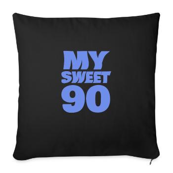 Age 90 - Sofa pillowcase 17,3'' x 17,3'' (45 x 45 cm) - black - Front