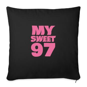 Sweet 97 - Sofa pillowcase 17,3'' x 17,3'' (45 x 45 cm) - black - Front